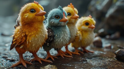 Adorable chicks. Created with generative AI.
