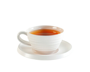 Obraz premium Tea with cup isolated on transparent background
