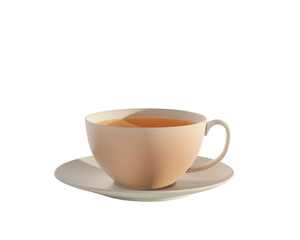 Obraz premium Tea with cup isolated on transparent background