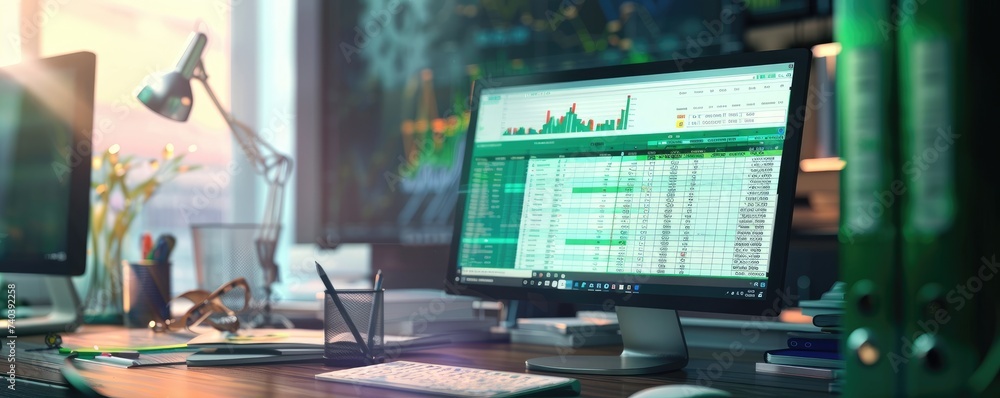 Wall mural data and graphs in spreadsheet documents for online analysis
