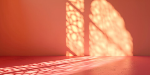 shadow of ornamental light reflecting on wall