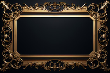 Gold border black frame