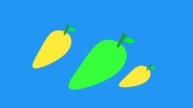 mango illustration on a green background