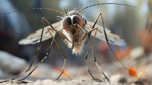 funny 3D mosquito character
