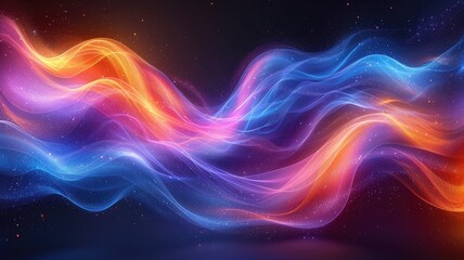 abstract colorful light trails background