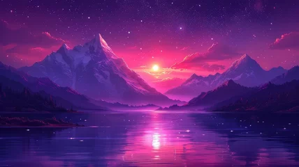 Poster purple dusk alpine brilliance © StraSyP BG