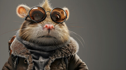 funny 3D rat character - obrazy, fototapety, plakaty