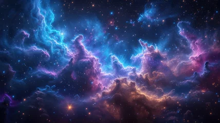 Foto op Aluminium violet starfield dreamscape © StraSyP BG