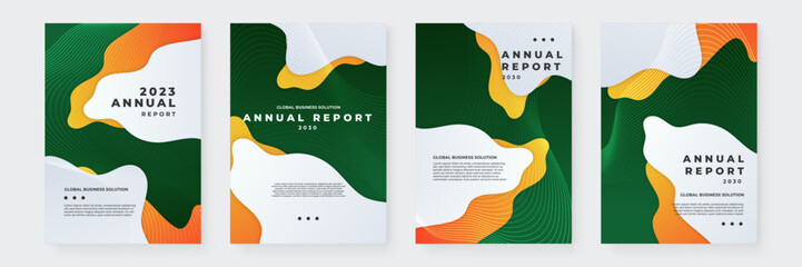Yellow green and white vector modern and minimalist annual report corporate modern cover template for annual report, cover, vector template brochures, flyers, presentations, leaflet, magazine a4 size