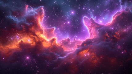 Fototapeta na wymiar majestic space nebula radiating energy and light in a dynamic universe