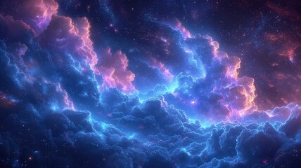 Fototapeta na wymiar cosmic blue nebula majesty