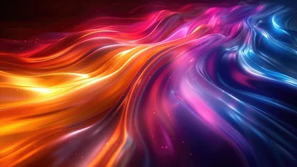 Poster abstract background with glowing lines © StraSyP BG