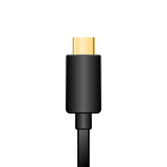 シンプルなイラスト_黒いMini Displayポート_背面