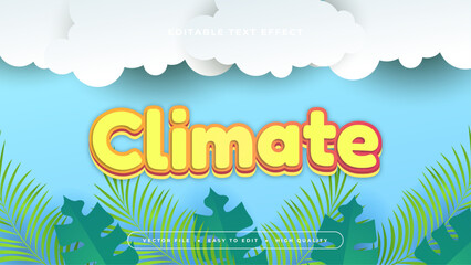 Colorful climate 3d editable text effect - font style