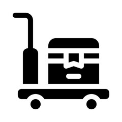 trolley glyph icon