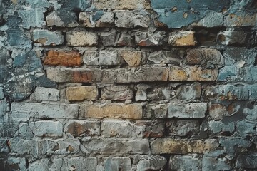 Old Brick Wall in the Style of Vintage Poster Design - Decorative Borders use of Paper Matte Photo detailed Backgrounds created with Generative AI Technology
