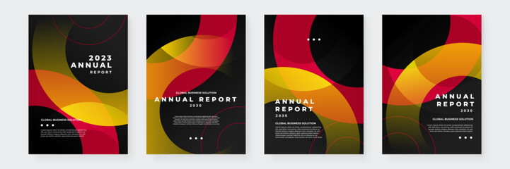 Colorful vector clean minimalist gradient annual report business cover template for brochure, magazine, poster, corporate presentation, portfolio, flyer, infographic. Easy to use