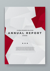 Red and white vector modern and minimalist annual report corporate modern cover template for annual report, cover, vector template brochures, flyers, presentations, leaflet, magazine a4 size