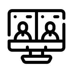 online interview line icon