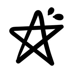 Star doodle line vector illustration