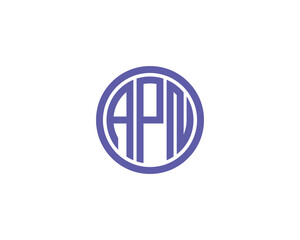 APN logo design vector template