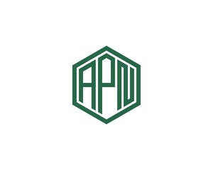 APN logo design vector template
