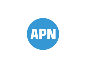 APN logo design vector template