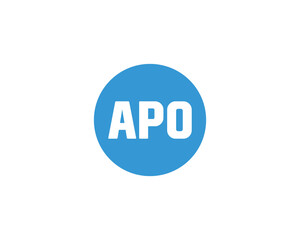 APO logo design vector template