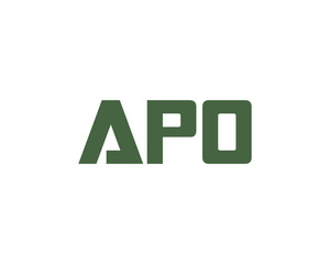 APO logo design vector template