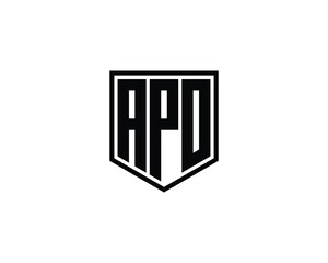 APO logo design vector template