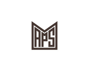 APS logo design vector template