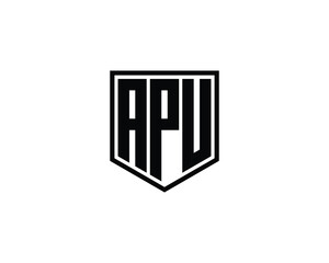 APU logo design vector template