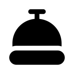 reception bell glyph icon