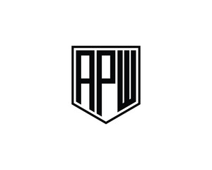 APW logo design vector template