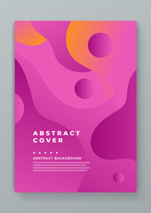 Orange and purple violet creative abstract wave and fluid gradient poster. Ideal for parties, banners, covers, print, promotions, sales, greetings, advertising, web, pages, headers, landings