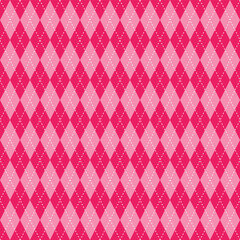 Pink shade argyle pattern. Argyle vector pattern. Argyle pattern. Seamless geometric pattern for clothing, wrapping paper, backdrop, background, gift card, sweater.	