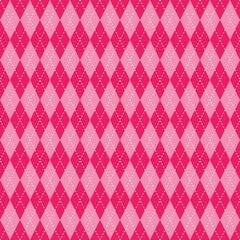 Pink shade argyle pattern. Argyle vector pattern. Argyle pattern. Seamless geometric pattern for clothing, wrapping paper, backdrop, background, gift card, sweater.	