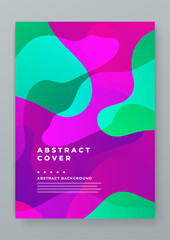 Green and purple violet modern abstract covers gradient. Futuristic design with wave and fluid shapes. Vector design layout for banner presentations, flyers, posters, background and invitations