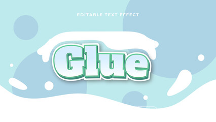 Blue and white glue 3d editable text effect - font style