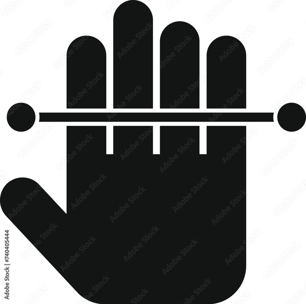 Poster fast palm scan access icon simple vector. bio printing. security information