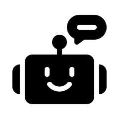 chatbot glyph icon