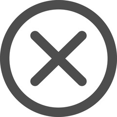 Obraz premium round cancel icon, simple, vector illustration. 