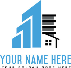 real estate logo design with Unique concept vector design