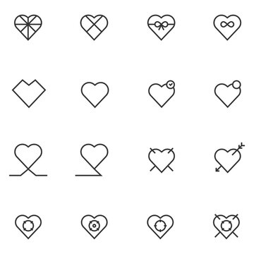 heart line icon vector illustration