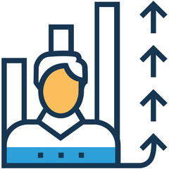 Flat icon denoting career 