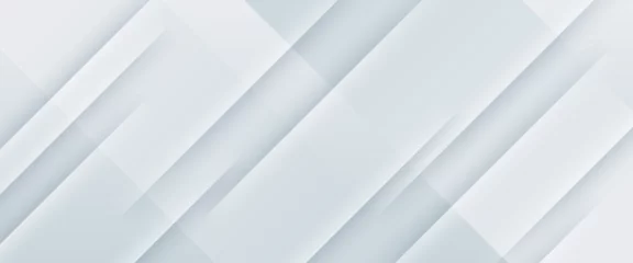 Fototapeten White abstract banner with shapes. For business banner, formal backdrop, prestigious voucher, luxe invite, wallpaper and background © Roisa