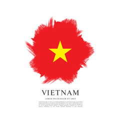 Flag of Vietnam, brush stroke background