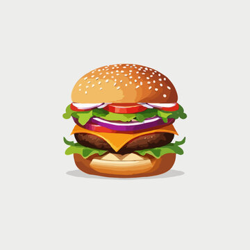 burger isolated on white