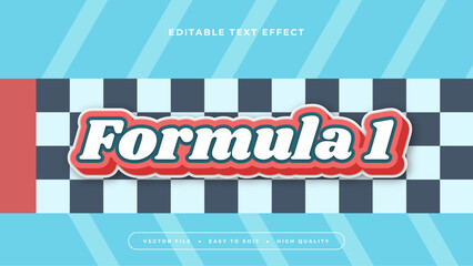 Colorful formula 1 3d editable text effect - font style