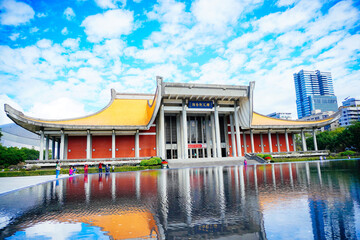 Taipei, Taiwan, Republic of China, 01 21 2024: National Dr. Sun Yat-Sen Memorial Hall at Taipei, Taiwan, Republic of China. It is a memorial to the ROC's National Father, Dr. Sun Yat-sen